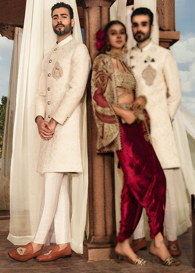 Heavy embroidered royal type groom nikah barat bespoke jacket