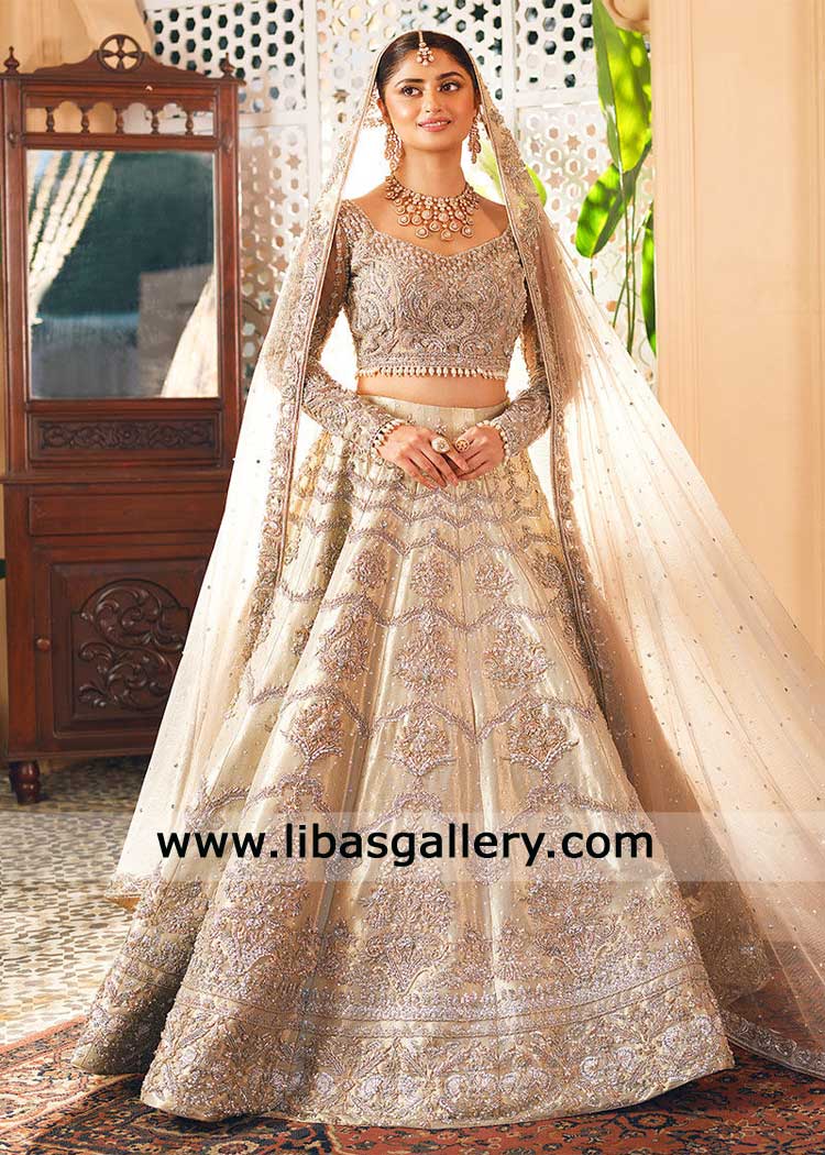 Silver Hand Embellished Wedding Lehenga Choli