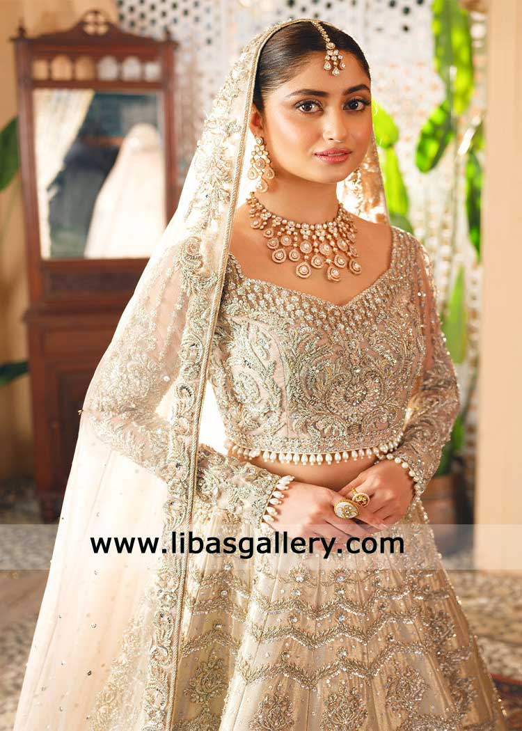 Silver Hand Embellished Wedding Lehenga Choli