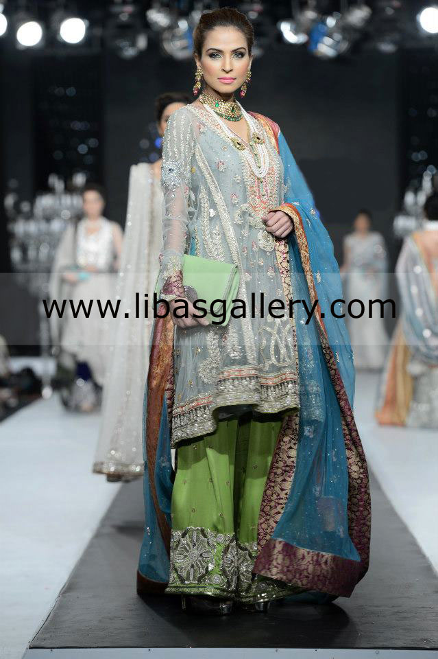 Pakistani Elan Designer Khadijah Shah Represents Latest Fashion Designs & Bridal Outfit at Veet Celebration of Beauty 2013 Fashion Shows Los Angeles, Detroit, New York 