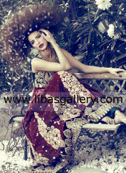 Party Wears for Special Occasions 2013, Bridal Anarkali Suits 2013 By Mina Hasan Arlington Virginia USA Online Store