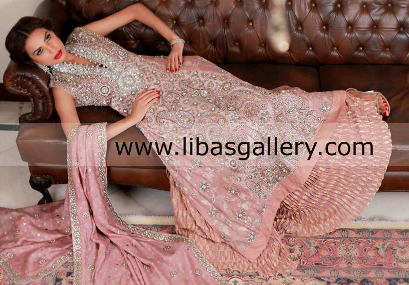 Pakistani Designer Bridal Sharara Lehenga  Gharara For Weddings by Pakistani Designer Mifrah Gul Buy Online In  USA, UK, Canada, Europe, Dubai
