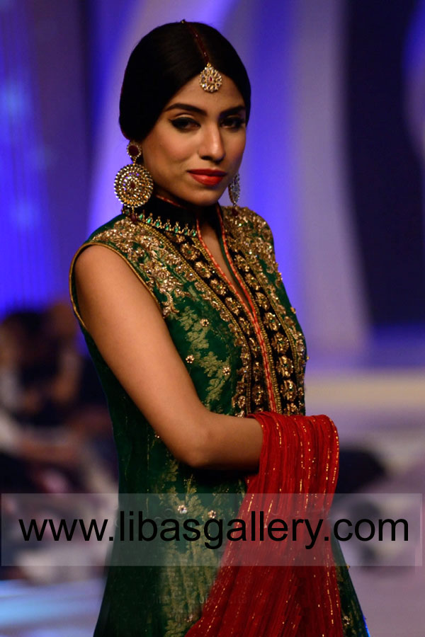 Emerald green Virgo Special Occasion Wear octH