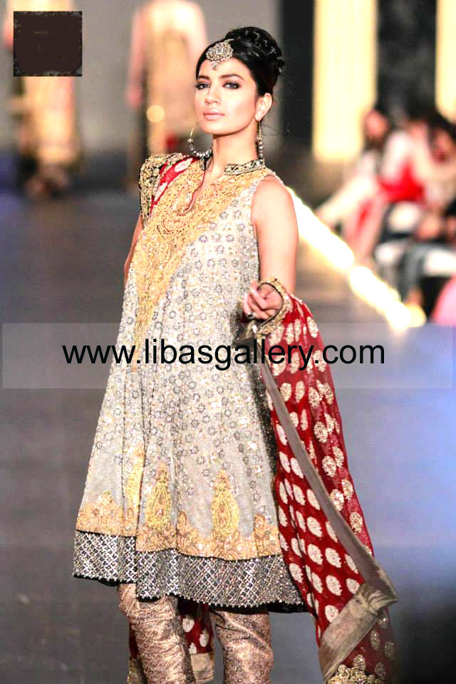 Grey burgundy Lucida Special Occasion Wear 