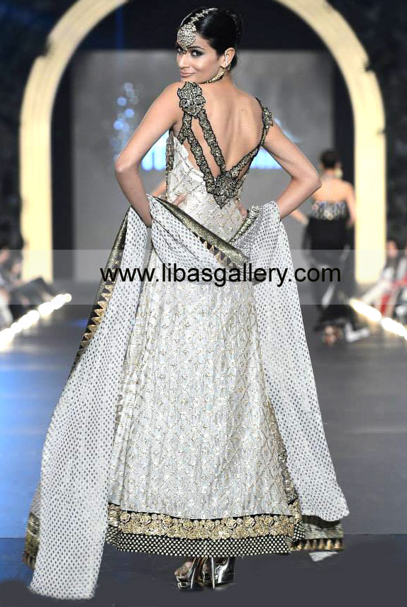 Grey Black Pavone Special Occasion Wear 