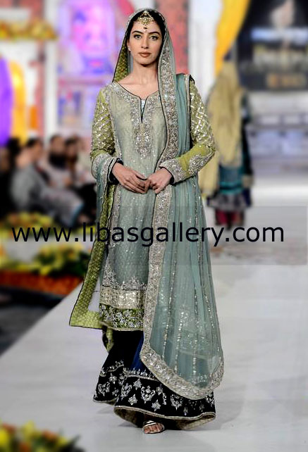 Ice aqua Special Occasion Wear For South Asian Weddings