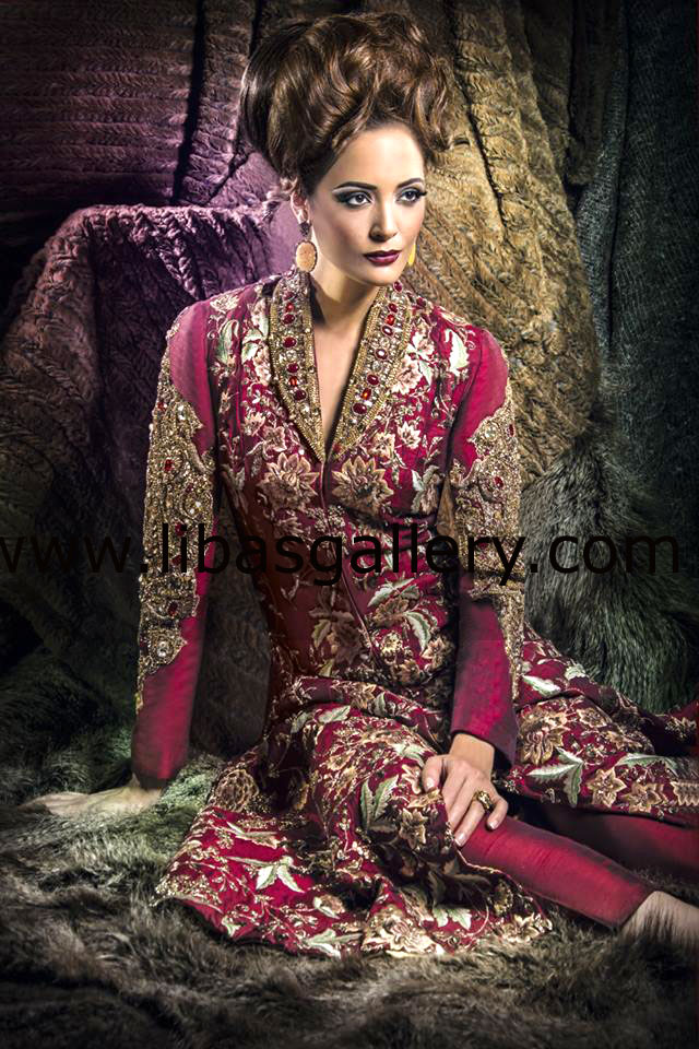 Indian Designer Pawan and Pranav Haute Couture pink Party wear Dress Online Wedding Dresses Brisbane Perth Sydney Australia