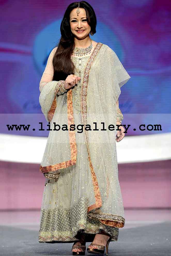 Elan By Khadijah Shah 2014 Fascinating White Bridal Dresses  Long Sleeves Backless Sexy Vintage Bridal Gowns at Pantene bridal couture week 2014, Pakistani bridal dresses at PFDC Fashion in Leeds, Launceston, Newcastle