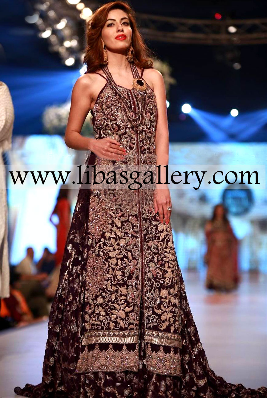 Gorgeous New Rani Emaan Designer Heavy Embellished Bridal Dress With Bridal Sharara Collection