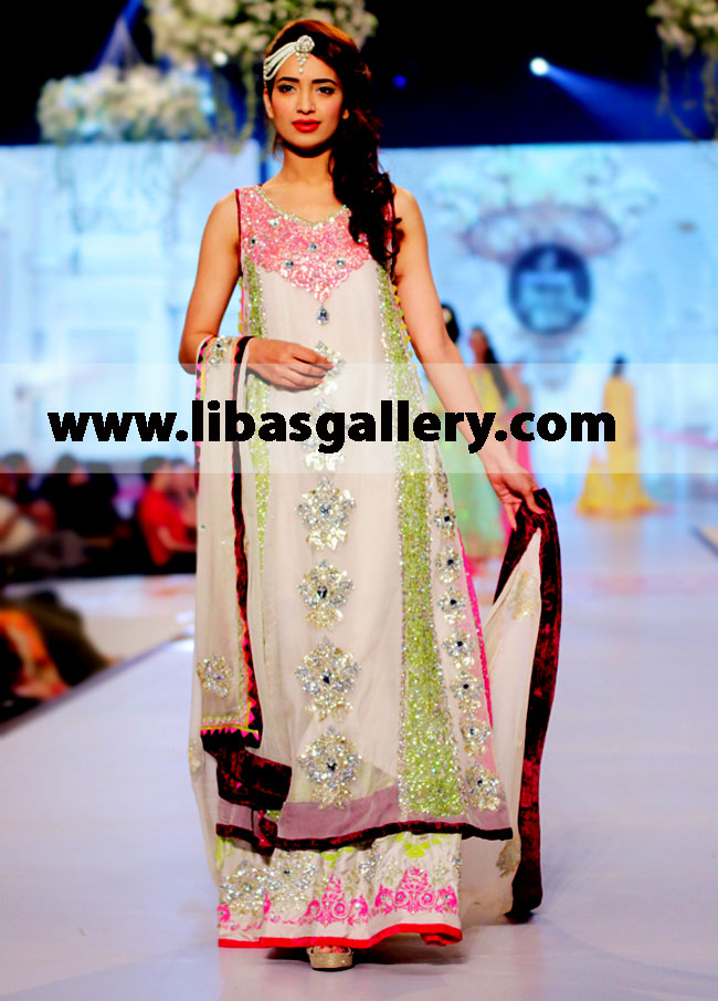 Somal Halepoto, Women`s Evening Wear, Semi-formal Wear Pakistan Bridal Couture Week 2013 - 2014 PFDC Sunsilk Fashion Week Karachi 2013 - 2014