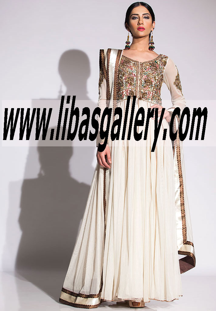 Fahad Hussayn Couture Anarkali Designs 2014-2015 Collection, Bridal Sharara Pakistani 2014-2015 Latest Designs by Fahad Hussayn Couture New York, New Jersey, California, Texas, Florida, USA