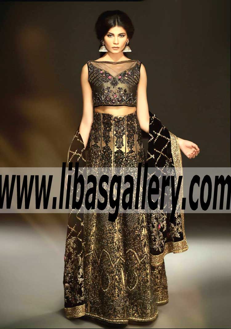 Marvelous Pale Gold color Lehenga Dress for Wedding and Special Events