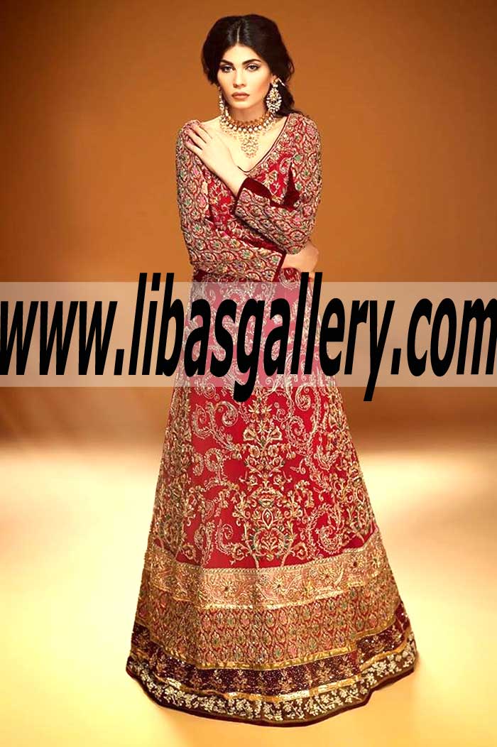 Marvelous Red Color Wedding Gowns for Wedding and Special Occasions