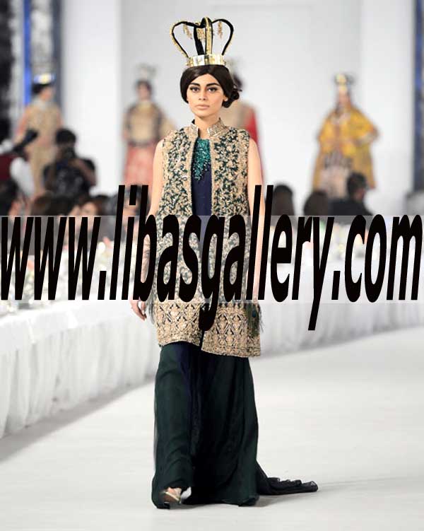 Amazing Formal Dress With Chiffon Sharara for Wedding and Special Occasions