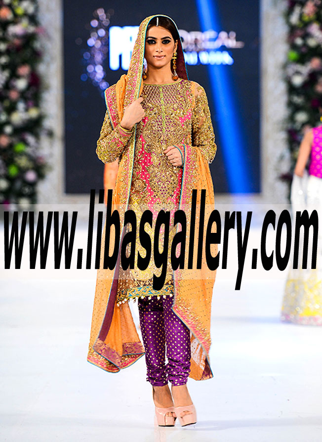 Marvelous Wedding Special Occasions Dress with churidar pajama for Wedding and Special Occasions