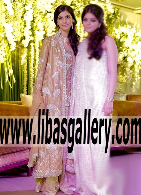 TAKE MY BREATH AWAY GOLD DESIGNER BUNTO KAZMI GOWN DRESS FOR ANY OCCASIONS