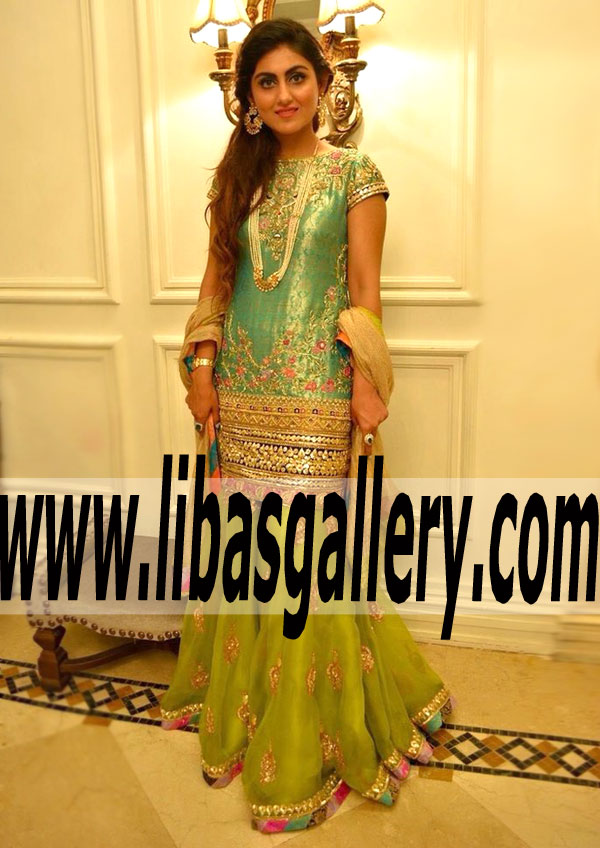 Bring out a sense of sophistication with the Gracefully Yours Gharara Dress for Any Occasions