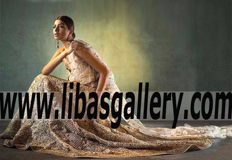 Luxurious Bridal Lehenga with Exquisite Embellishments for Reception and Special Occasions