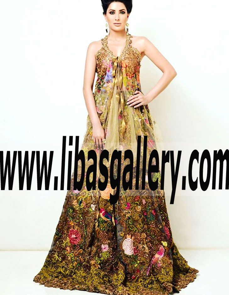 Modern A-Line Lehenga with Chic and Glorious Embellishments and Embroidery for Reception and Special Occasions