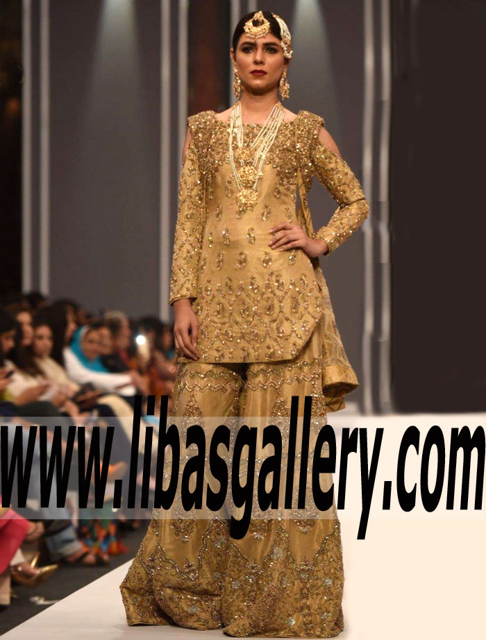 Beautiful Top Stunning New Arrival Gharara Dress for next Formal Event