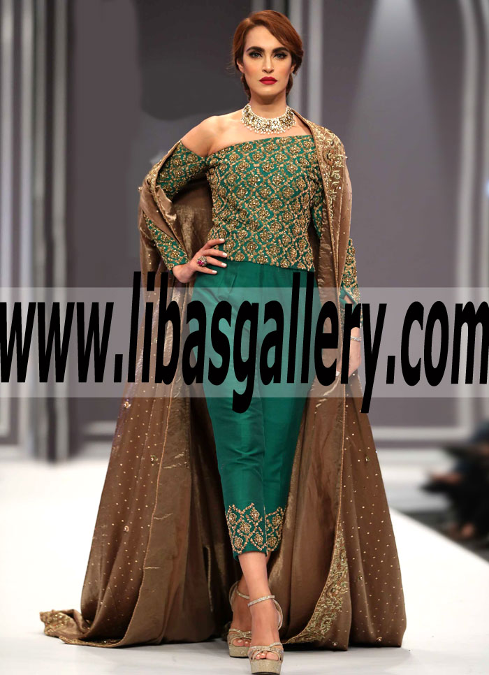 Eye Catching Embellished Designer Party Dress for Evening and Formal Occasions