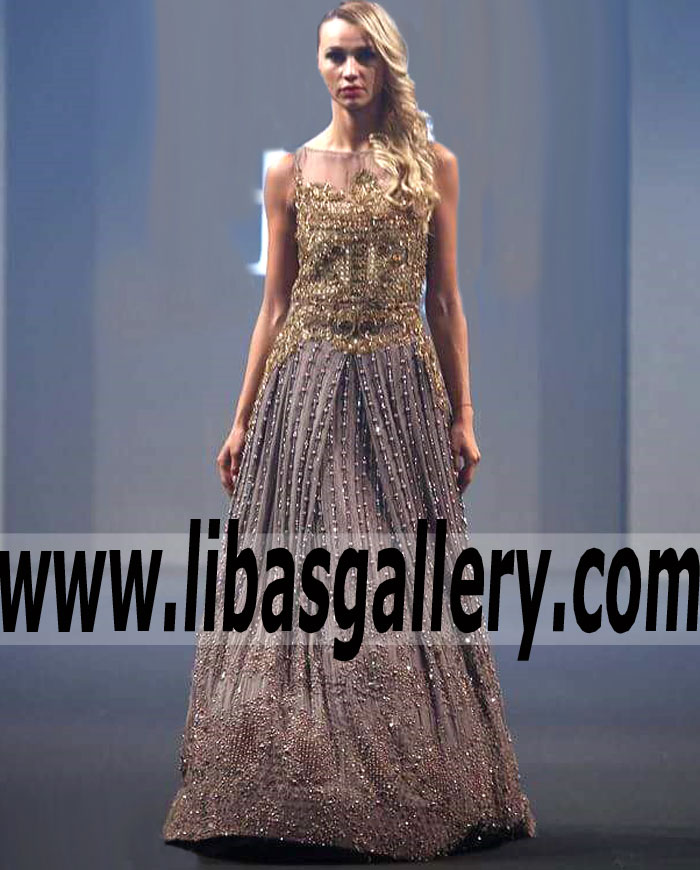 Innovative Special Occasion Gown Dress with Superb Embellishments for Wedding and Special Events