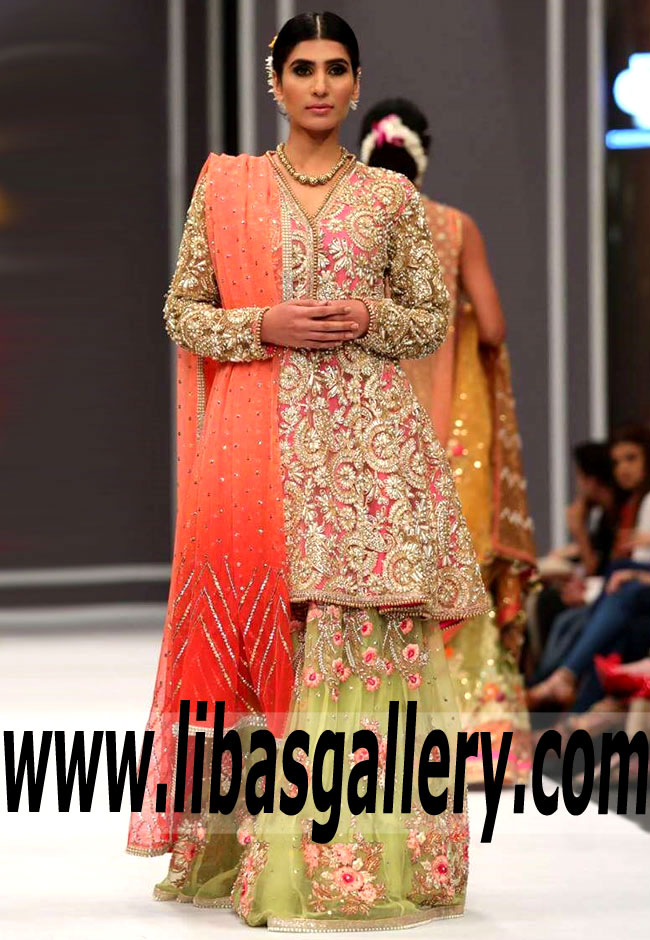 Stylish Special Occasion Dress with Delicate Embroidery work Sharara for Many Occasions