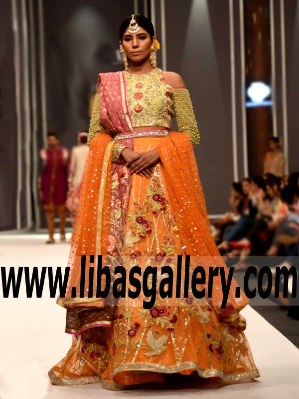 Quite Unique Special Occasion Dress with Embroidery Work Flared Sharara for Wedding and Formal Occasions