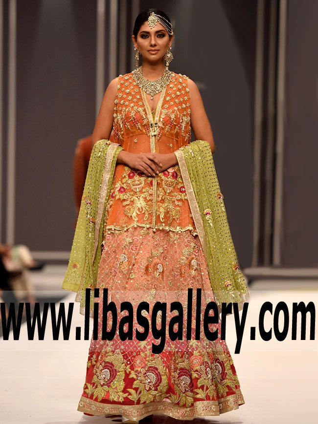 Supremely Stylish Embellishments Guest of Wedding or Special Occasions Dress with Lehenga