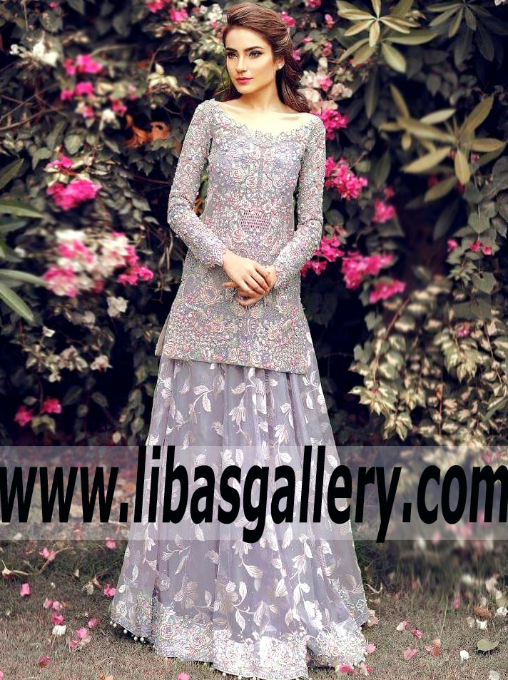 Enchanting Lavender Asiatic Bridal Dress