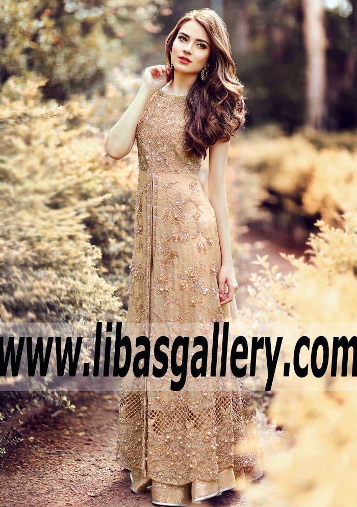 High Fashion Camel Hypericum Chic Anarkali