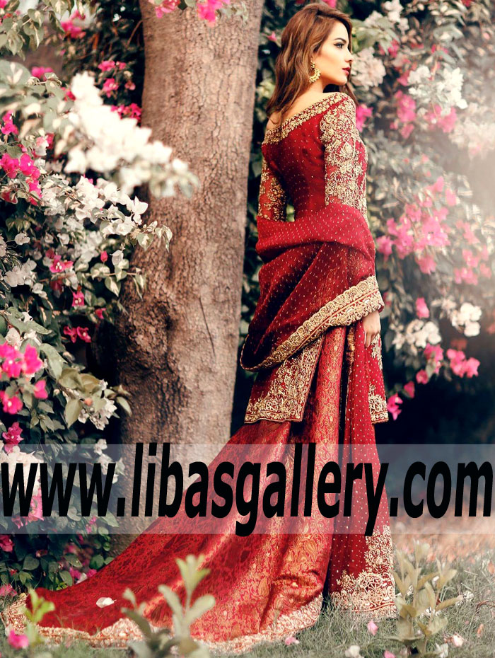 Gorgeous Red Carnation Wedding Dress