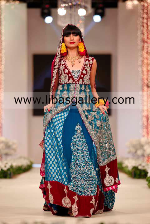 Buy Pakistani Bridal Wedding Dresses 2013 Online in UK,Wedding Lehengas Shararas Ghararas UK Collection 2013 Online Special Occasion Dresses