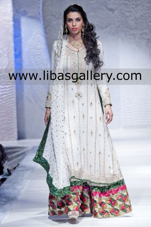 Bridal Pakistani Fashion Week Dresses 2013, Wedding Pakistani Fashion Dresses In 2013 Sharara Fashion Pakistan 2013