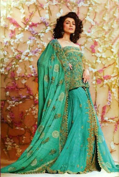 Aqua Green Sanari Sharara