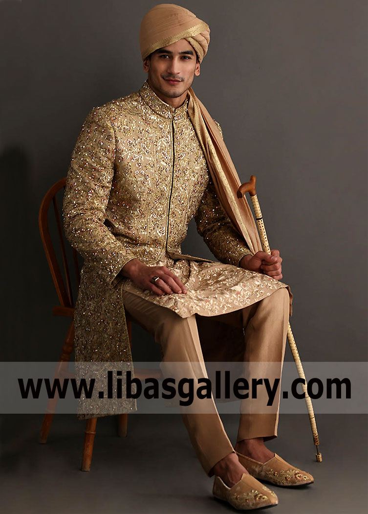 Gold Regal Wedding Nikah Turban 