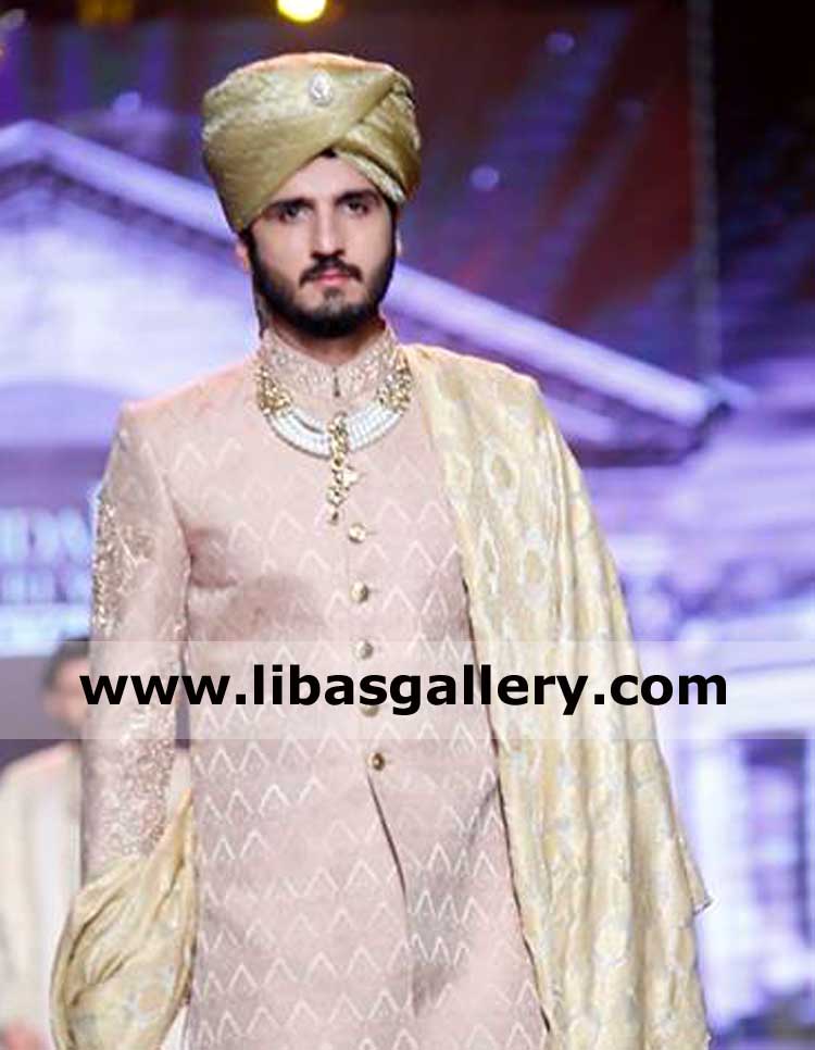 super fit turban on groom head size with and without shamla and fan in golden and dark shades custom made ready to wear pagri qatar dubai kuwait