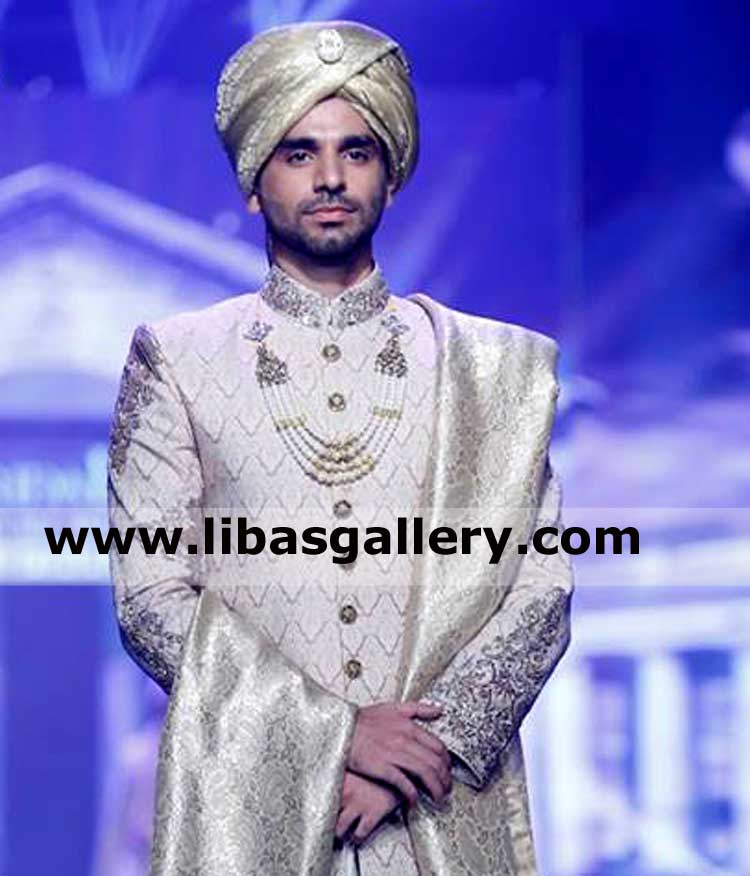Royal prince style wedding pagri for dulha groom nikah rukhsati waqt apply nice jewelry pc as brooch on head of pretied turban uk usa canada