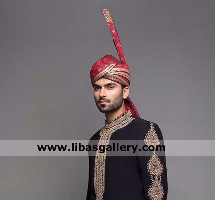 Groom tower style turban best for punjabi customs wedding