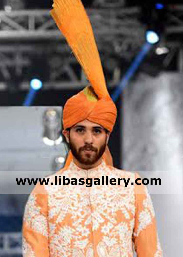 Traditional Wedding Turban with Tail