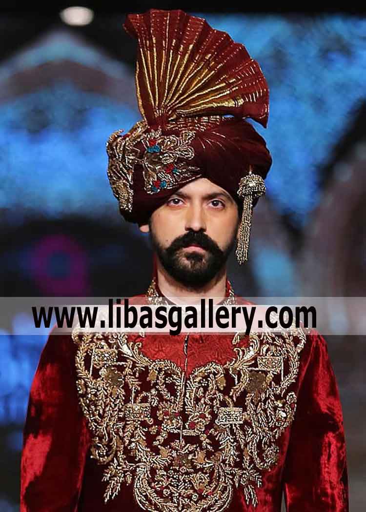 Royal look Wedding Turban for Nikah Barat of Groom Dulha buy turban online UK USA Canada Norway Australia