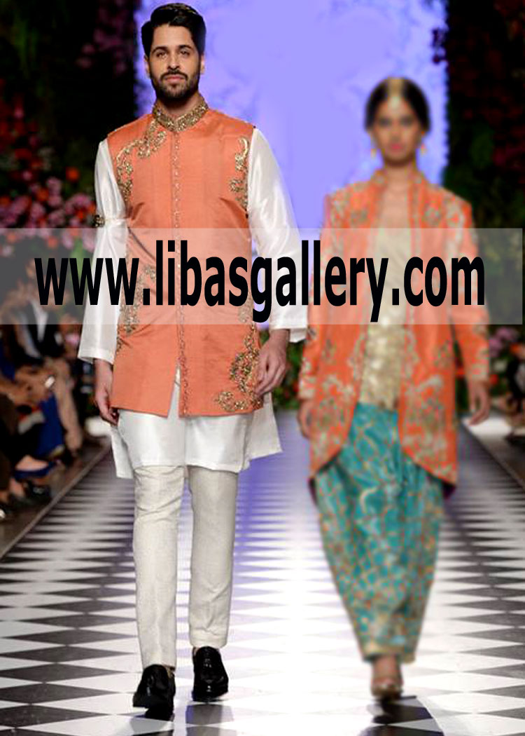 Hand Embellished Pakistani Waistcoat for groom special occasion