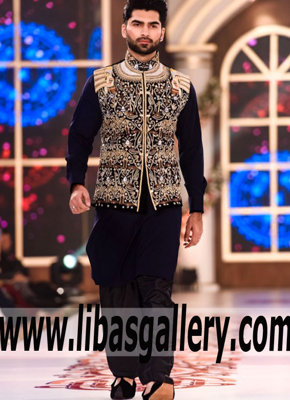 Fabulous Designer Embroidered Waistcoat for Wedding Functions and Formal Parties