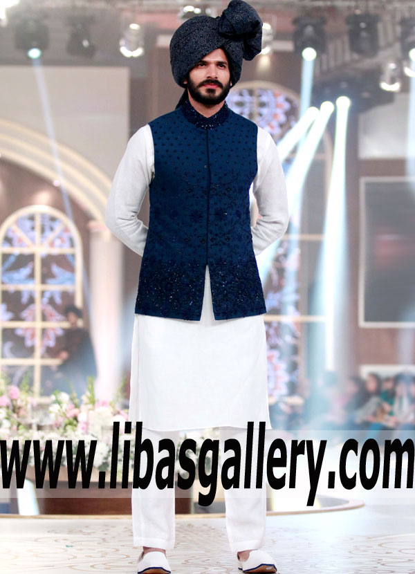 Classic Designer Waistcoat with Kurta and Pajama for Next Party and Wedding Functions