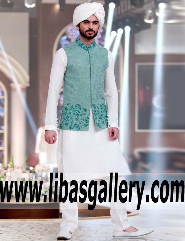Jamawar Waistcoat Suit for Wedding and Special Occasions
