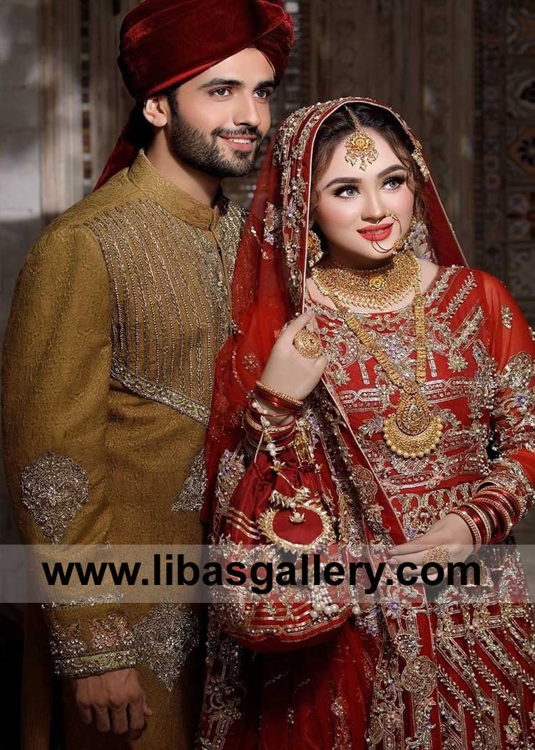 Men bespoke Wedding Sherwani Pakistani and Indian latest Sherwanis for Nikah Barat Mehndi Sherwani Shop UK USA Canada Saudi Arabia Australia Dubai Qatar