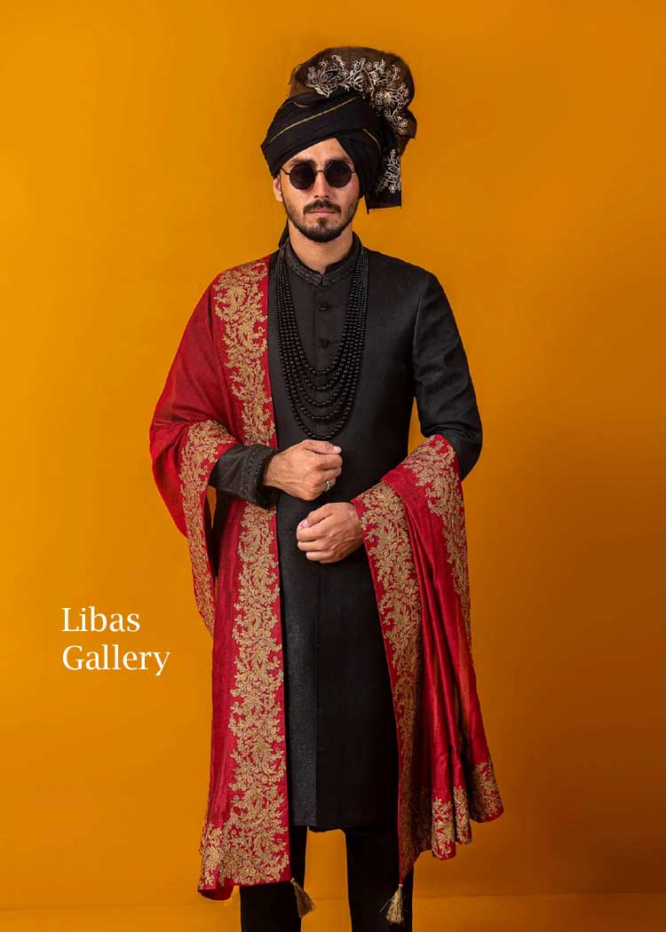 Kohinoor Krave luxe black groom sherwani